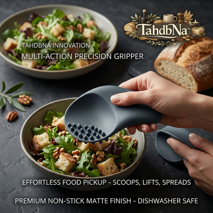 TahdbNa™ Multi-Action Precision Gripper, Ergonomic Salad Hands & Food Server Claws for Tossing, Scooping, and Lifting - Premium Non-Stick Matte Finish, Dishwasher Safe Kitchen Serving Utensils