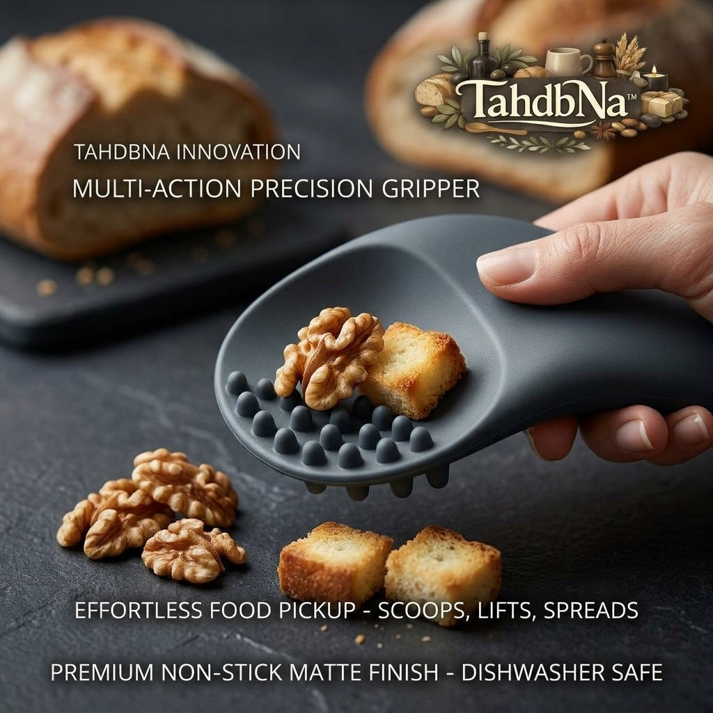 TahdbNa™ Multi-Action Precision Gripper, Ergonomic Salad Hands & Food Server Claws for Tossing, Scooping, and Lifting - Premium Non-Stick Matte Finish, Dishwasher Safe Kitchen Serving Utensils